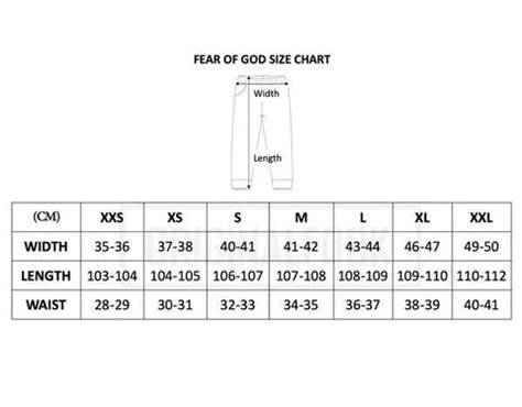 essentials fear of god size|essentials clothing size chart.